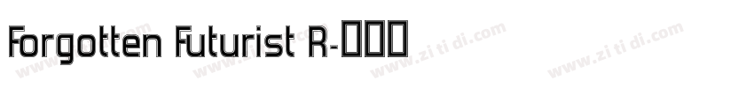 Forgotten Futurist R字体转换